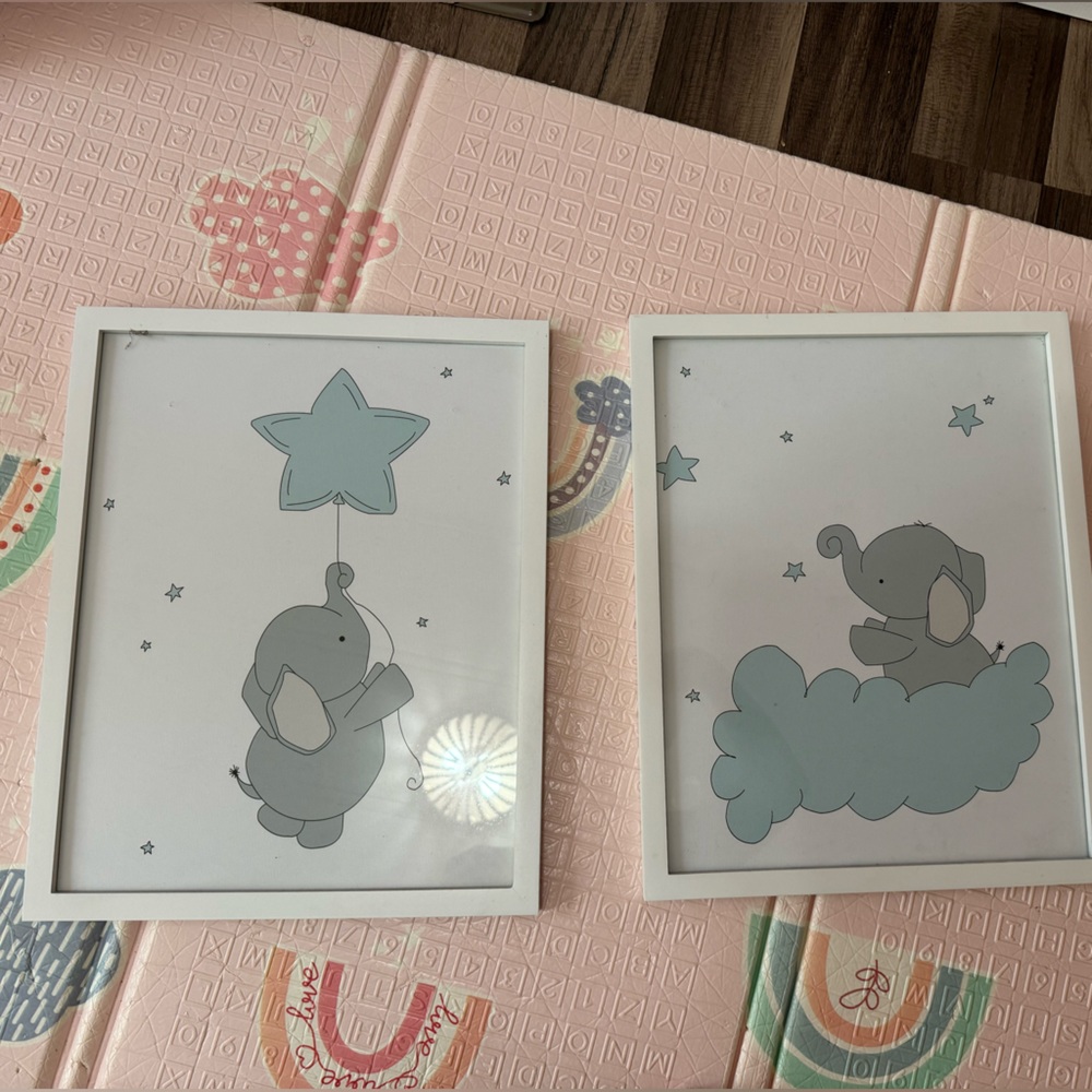 Elephant pictures for nursery/room